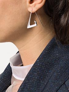 BAR JEWELLERY Hoekige oorbellen - Zilver