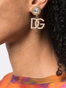 Dolce & Gabbana Oorbellen verfraaid met kristallen - Goud