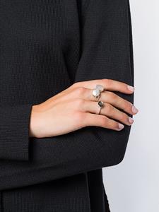 Wouters & Hendrix Ring met parel en agaat - Zilver