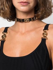 Versace Choker met Greca detail - Zwart