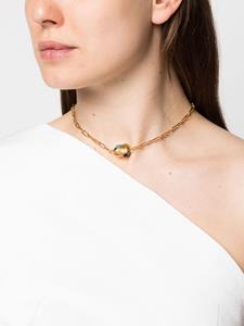 Missoma Molten gemstone pendant choker necklace - Goud