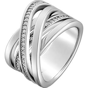 JETTE Damesring WRAPPED 87356329 Zilver, gerhodineerd 925