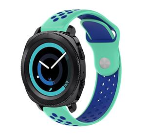 Strap-it Samsung Gear Sport sport band (aqua/blauw)