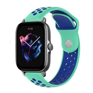 Strap-it Amazfit GTS 3 sport band (aqua/blauw)