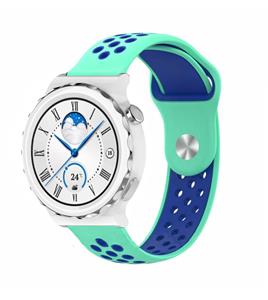 Strap-it Huawei Watch GT 3 Pro 43mm sport band (aqua/blauw)