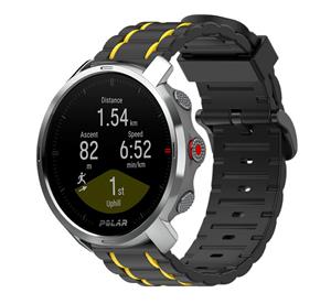 Strap-it Polar Grit X sport gesp band (zwart/geel)