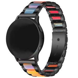 Strap-it Huawei Watch GT 3 42mm stalen resin band (zwart/kleurrijk)