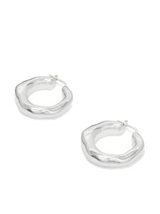 Jil Sander Bewerkte oorringen - Zilver