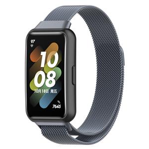 Strap-it Huawei Band 7 Milanese band (grijs)