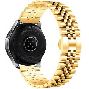 Strap-it Samsung Galaxy Watch 42mm Jubilee stalen band (goud)