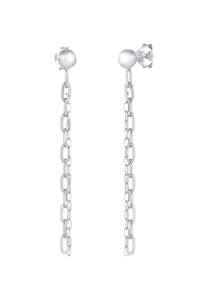 Elli Dames oorbellen hanger schakelketting trend blogger in 925 sterling zilver verguld
