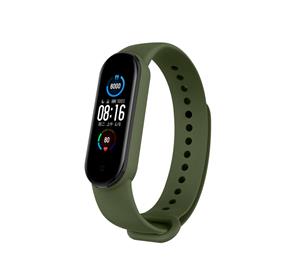 Strap-it Xiaomi Mi Band 6  siliconen bandje (groen)