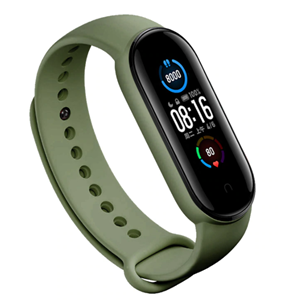 Strap-it Xiaomi Mi Band 5 siliconen bandje (groen)