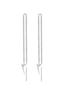 Elli Dames Oorbellen Pull Through Driehoek Basic Trend Blogger in 925 Sterling Zilver Verguld