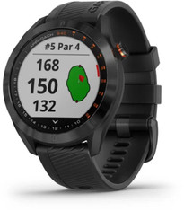 Garmin Approach S40 zwart met een zwarte siliconen polsband - refurbished