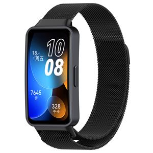 Strap-it Huawei Band 8 Milanese band (zwart)