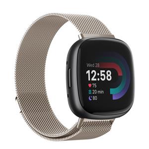 Strap-it Fitbit Versa 4 Milanese band (sterrenlicht)