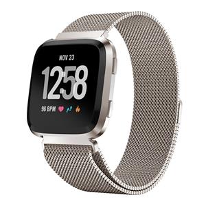 Strap-it Fitbit Versa Milanese band (sterrenlicht)