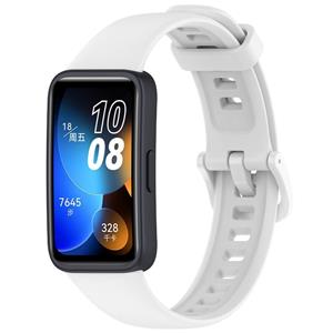 Strap-it Huawei Band 8 siliconen bandje (wit)