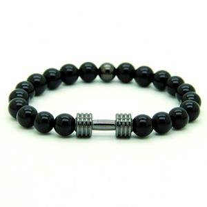 Memphis Kralen armband Onyx Dumbbell Black