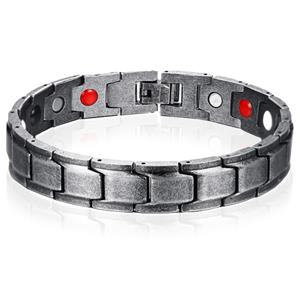 Mendes Magnetische heren armband Edelstaal  Used Look