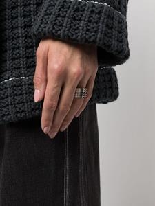 Maison Margiela Geribbelde ring - Zilver