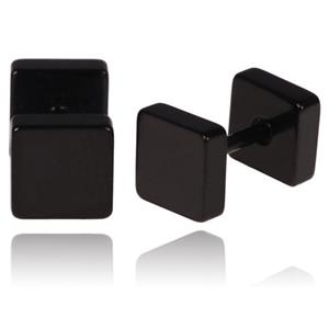 LGT JWLS LGT Jewels Stud oorbellen Square zwart 4mm