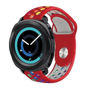 Strap-it Samsung Gear Sport sport band (rood kleurrijk)