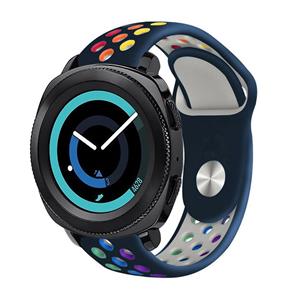 Strap-it Samsung Gear Sport sport band (donkerblauw kleurrijk)