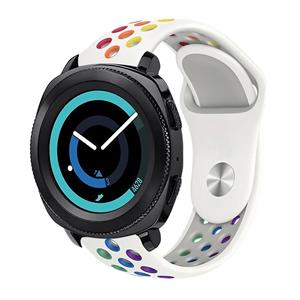 Strap-it Samsung Gear Sport sport band (wit kleurrijk)