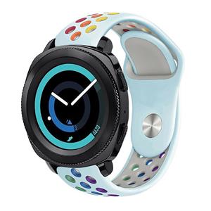 Strap-it Samsung Gear Sport sport band  (lichtblauw kleurrijk)