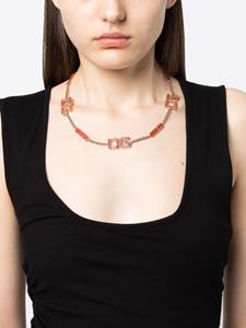 Dolce & Gabbana Halsketting met logoplakkaat - Oranje