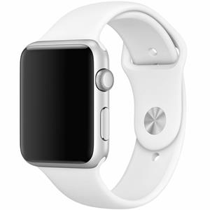 Strap-it Apple Watch SE silicone band (wit)