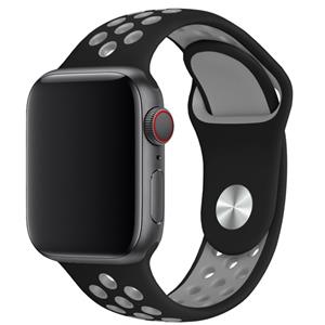 Strap-it Apple Watch SE sport band (zwart/grijs)