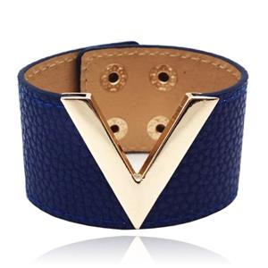 LGT JWLS Brede Dames Armband Verstelbaar Goud en Blauw