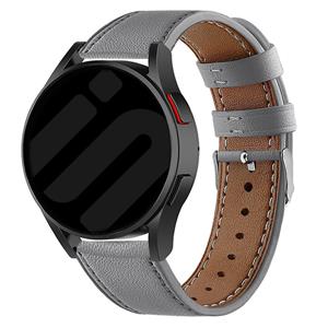 Strap-it Samsung Galaxy Watch 6 - 44mm leren bandje (grijs)