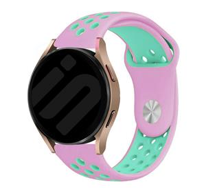 Strap-it Samsung Galaxy Watch 6 - 40mm sport band (roze/aqua)