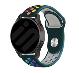 Strap-it Samsung Galaxy Watch 6 - 44mm sport band (dennengroen/kleurrijk)