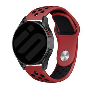 Strap-it Samsung Galaxy Watch 6 Classic 47mm sport band (rood/zwart)