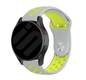 Strap-it Samsung Galaxy Watch 6 Classic 47mm sport band (grijs/geel)