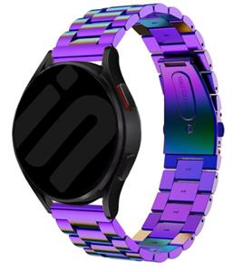 Strap-it Samsung Galaxy Watch 6 - 44mm stalen band (regenboog)