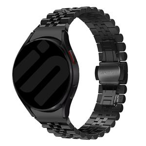 Strap-it Samsung Galaxy Watch 6 - 40mm Jubilee stalen band (zwart)
