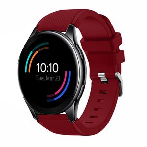 Strap-it OnePlus Watch siliconen bandje (bordeaux)