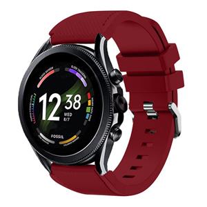 Strap-it Fossil Gen 6 44mm siliconen bandje (bordeaux)