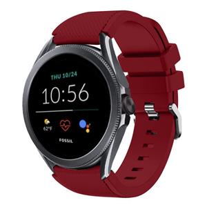 Strap-it Fossil Gen 5e 44mm siliconen bandje (bordeaux)