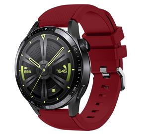 Strap-it Huawei Watch GT 3 46mm siliconen bandje (bordeaux)