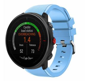 Strap-it Polar Vantage M twill siliconen band (zand blauw)