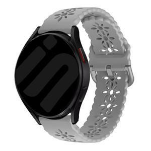 Strap-it Samsung Galaxy Watch 6 Classic 47mm siliconen bandje met patroon (grijs)
