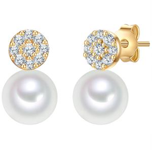 Valero Pearls Perlenohrringe gelbgold, aus Sterling Silber