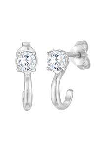 Elli Dames Creools Basis Fonkelend met Zirkonia in 925 sterling zilver